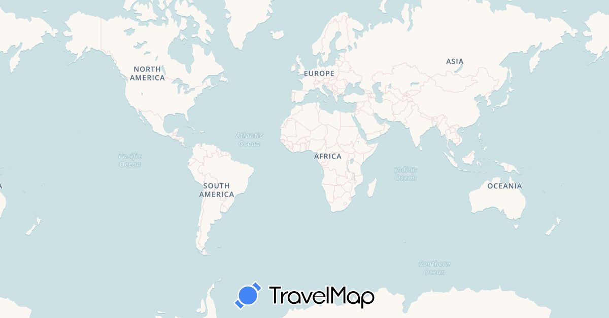 TravelMap itinerary: driving, bus, plane, boat in United Arab Emirates, Germany, Indonesia, Japan, Malaysia, Thailand, United States, Vietnam (Asia, Europe, North America)